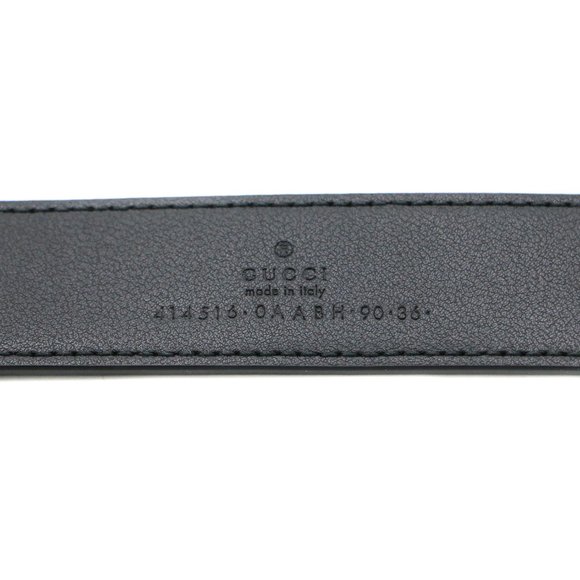 13064 - Gucci GG Marmont Thin Belt Black 414516 90 36